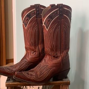 Beautiful rich red Tony Lama boots size 9